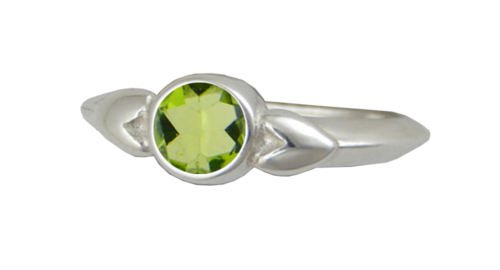 Sterling Silver When Two Hearts Are One Ring With Peridot Size 5